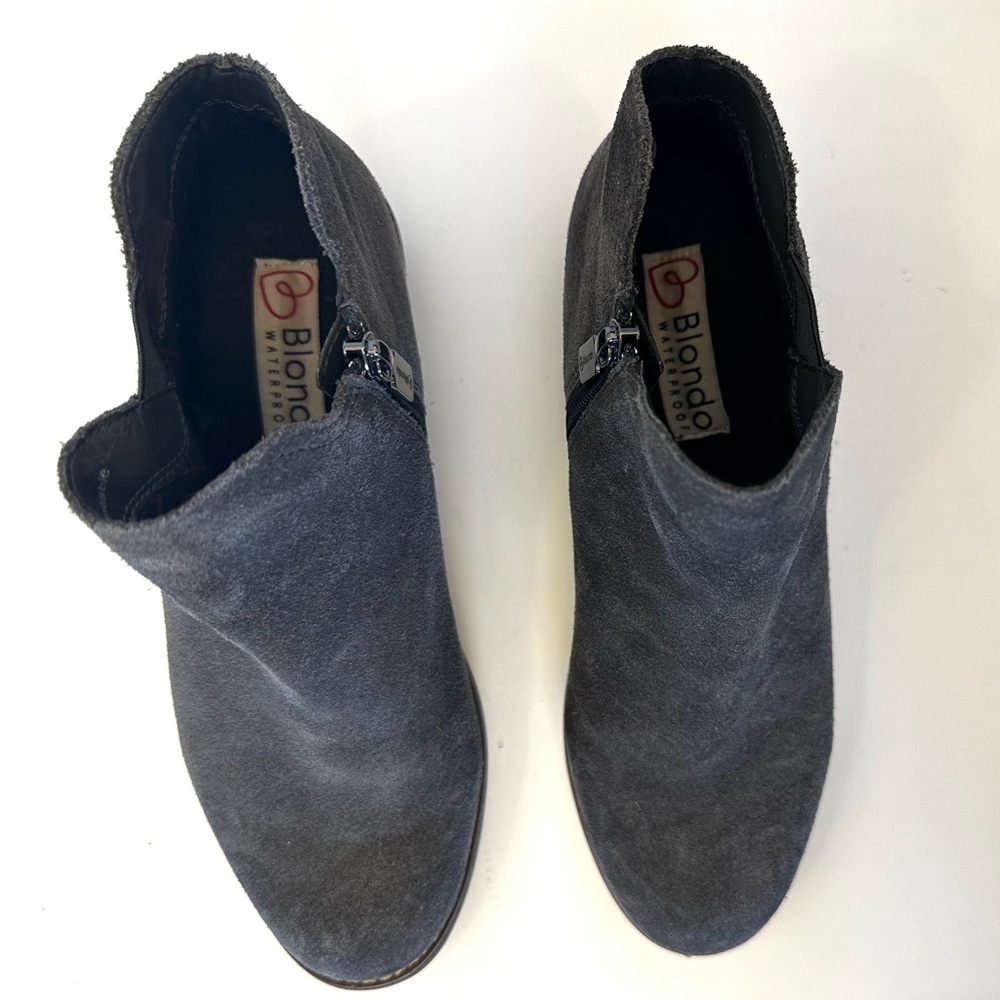 Blondo Women’s Gray Waterproof Suede Shoes Booties US 8M